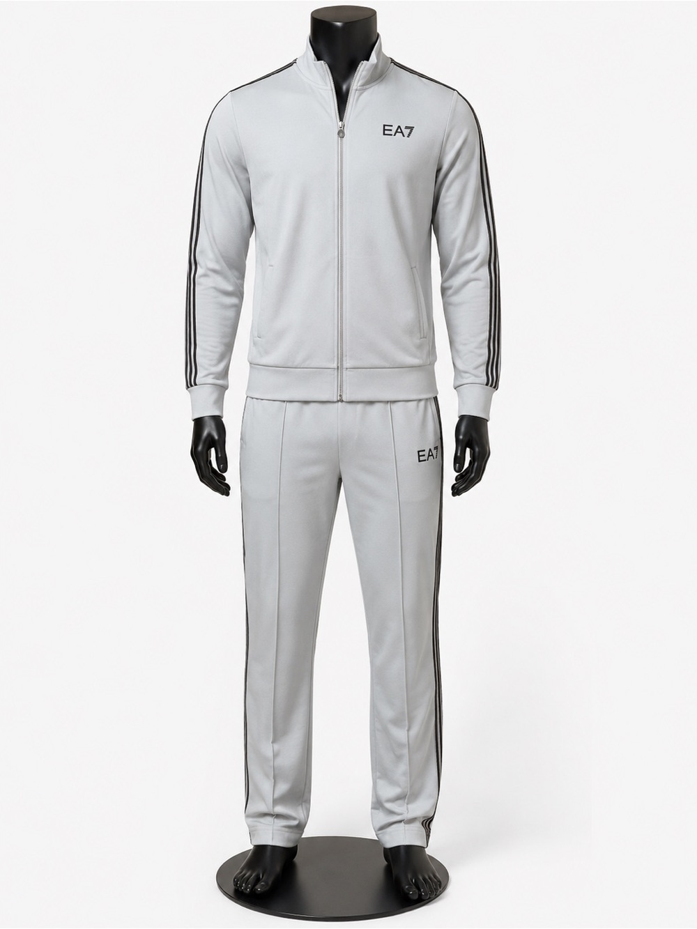 EA7 Emporio Armani Men’s Gray Tracksuit Set Jacket M Pants XL